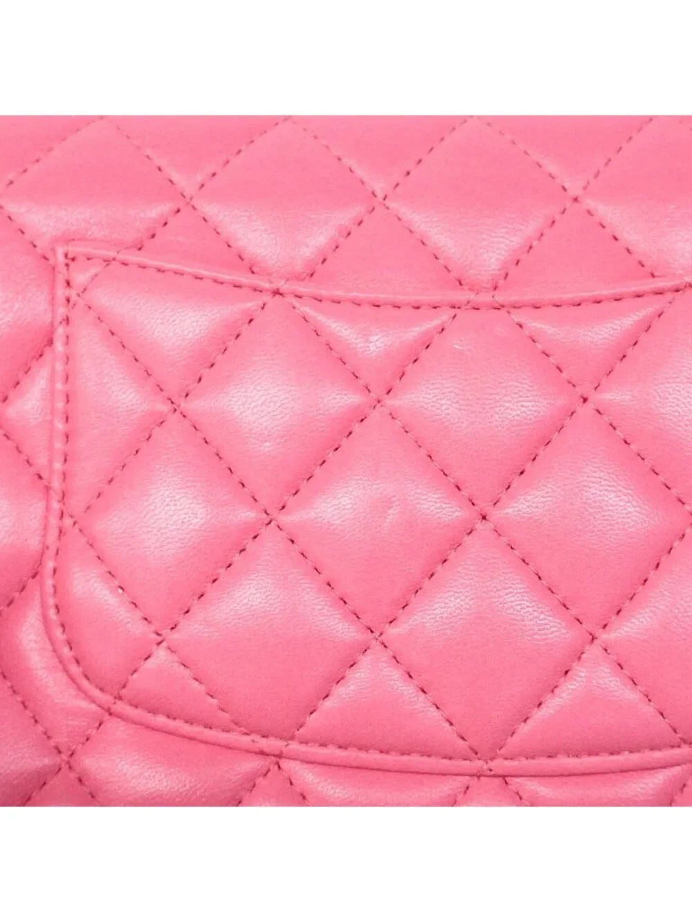 Chanel Shoulder Bag Quilted Lambskin Pink Champagne Gold